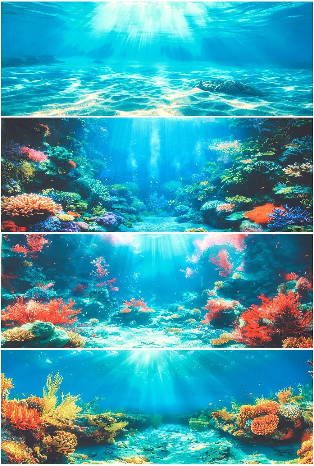 Mindsoft aquatic background vibrant multi color display on glass tank