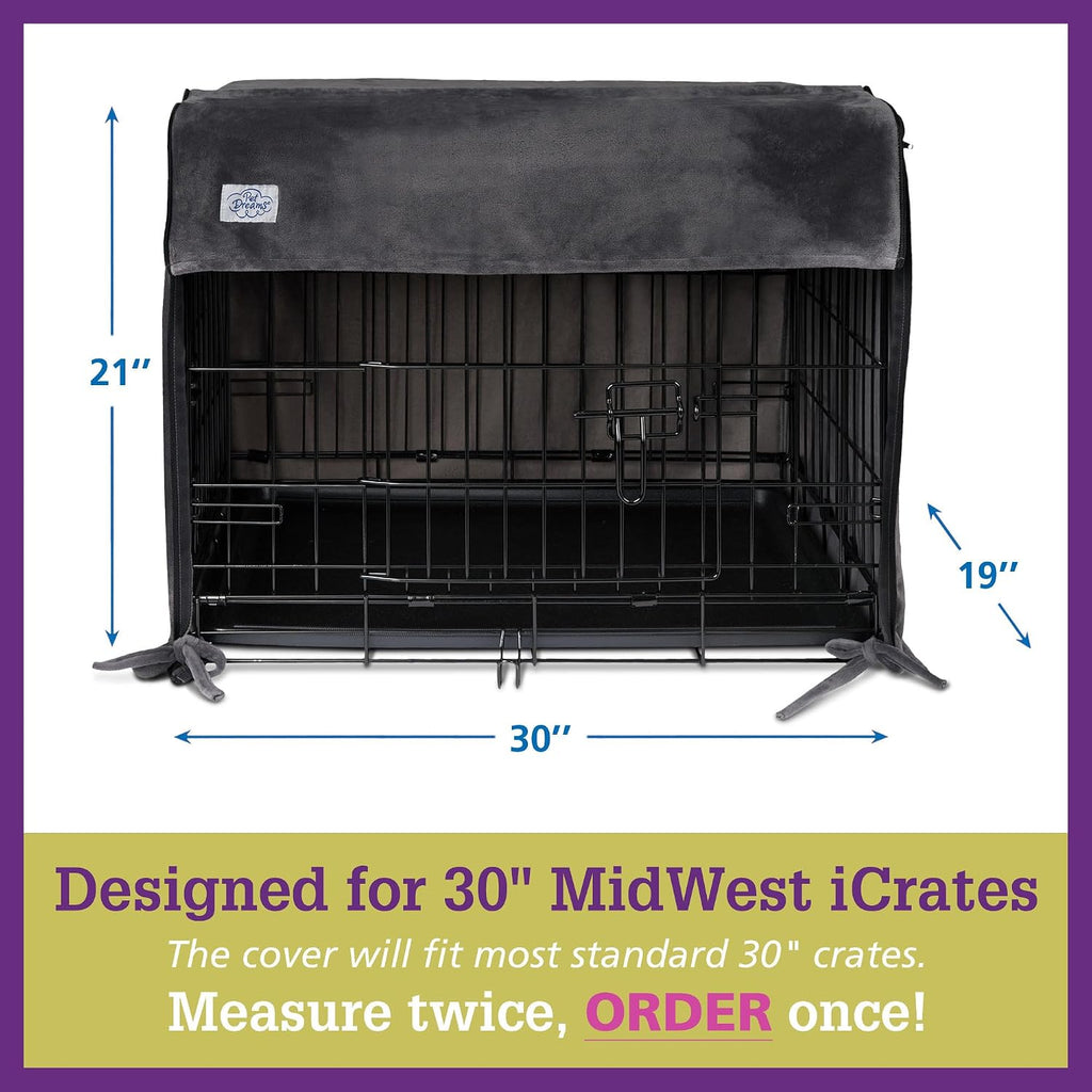 Pet Dreams crate cover front panel showing ventilation design