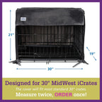 Pet Dreams crate cover front panel showing ventilation design