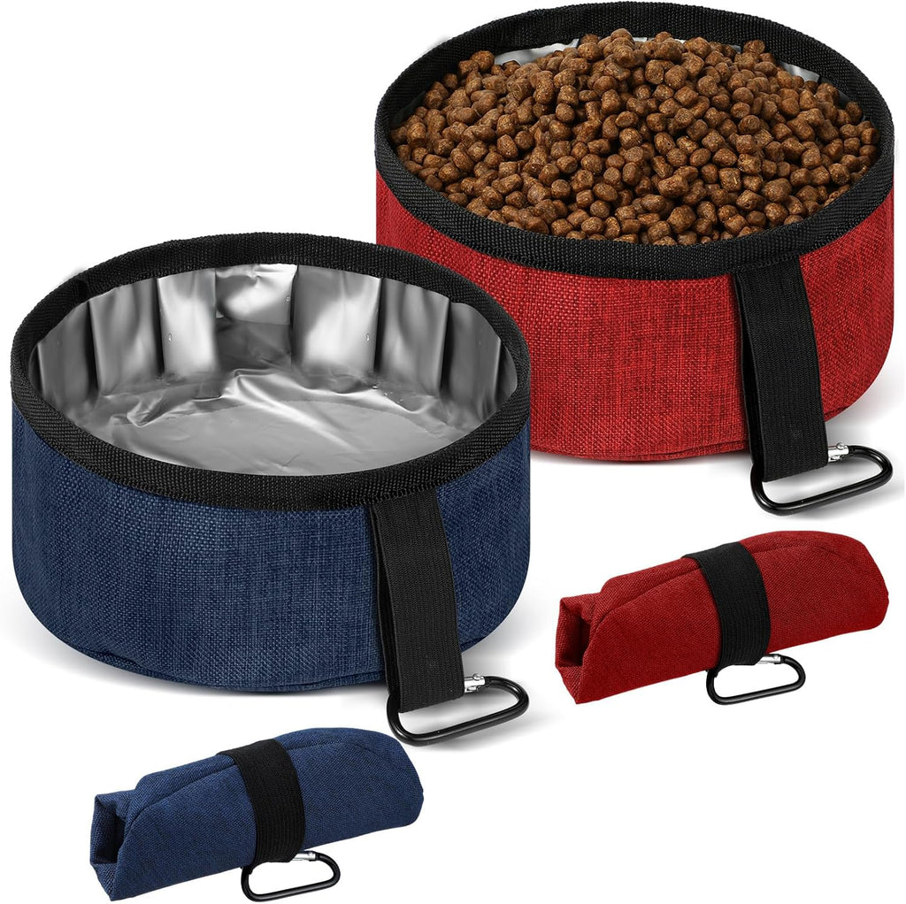 Meanplan 2 Pack Portable Dog Bowls Foldable Travel Dog Dish Portable Puppy Water and Food Bowl Pet Hiking Accessories for Small and Large Pets(Dark Blue,40 oz) - Image 10