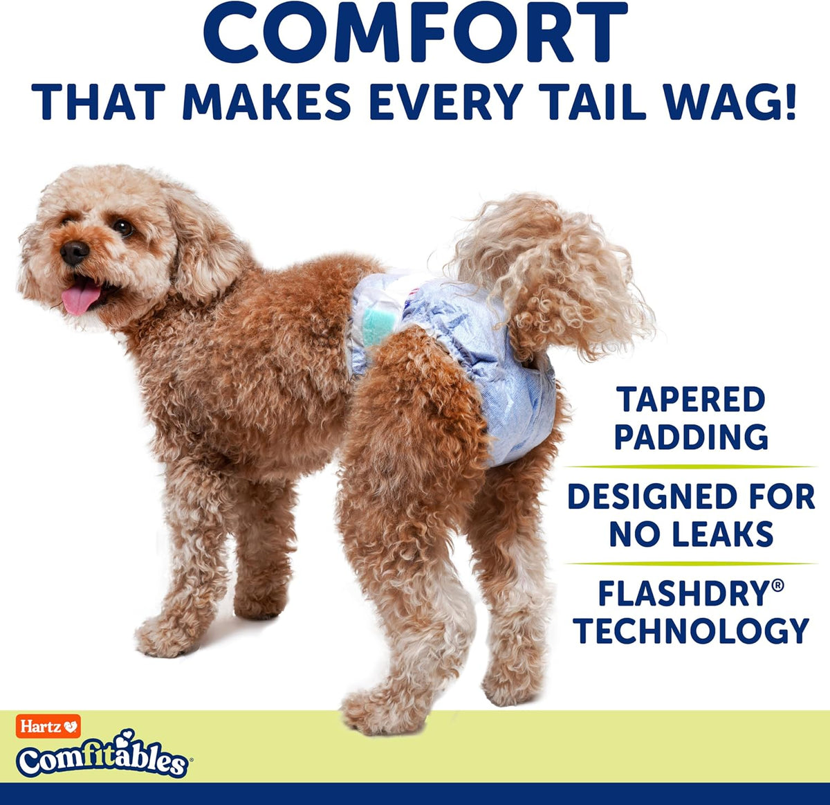 Breathable disposable diapers for female dogs in heat cycle