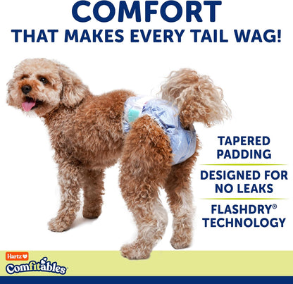 Breathable disposable diapers for female dogs in heat cycle