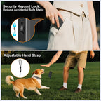 Ecoluminor electric dog fence setup showing one thousand three hundred feet range