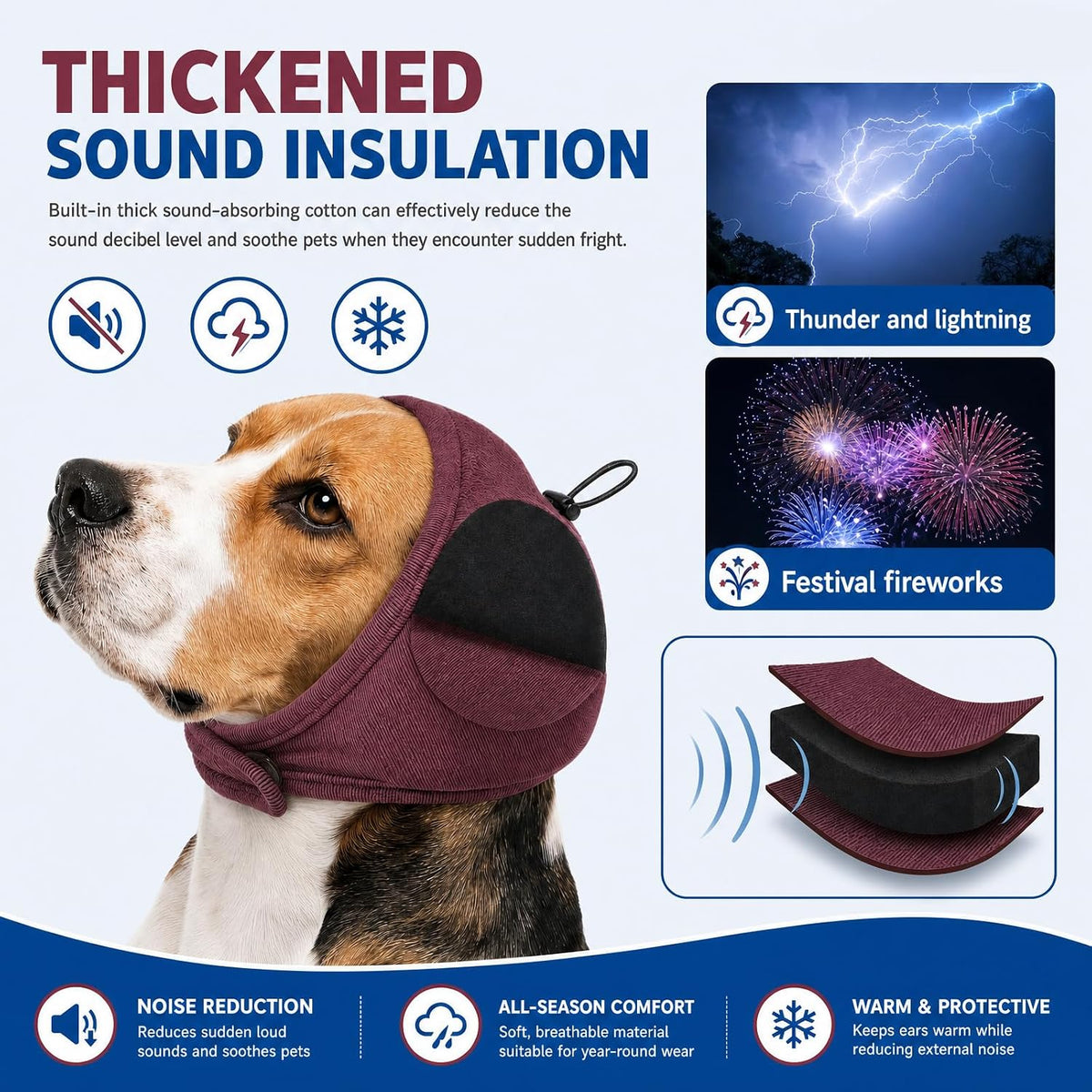 Nanaki noise reduction ear protection sleeve with thick sound absorbing pads.