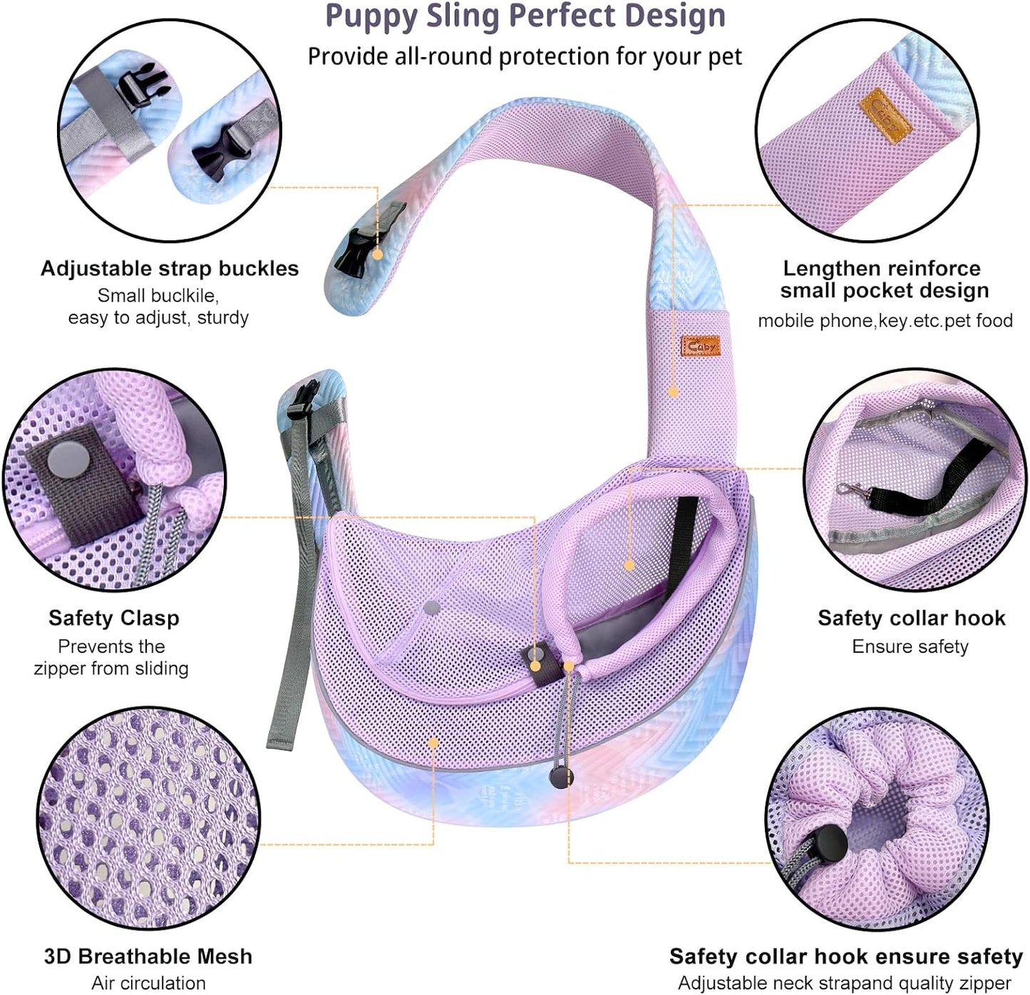Adjustable shoulder strap detail of Cuby pet carrier
