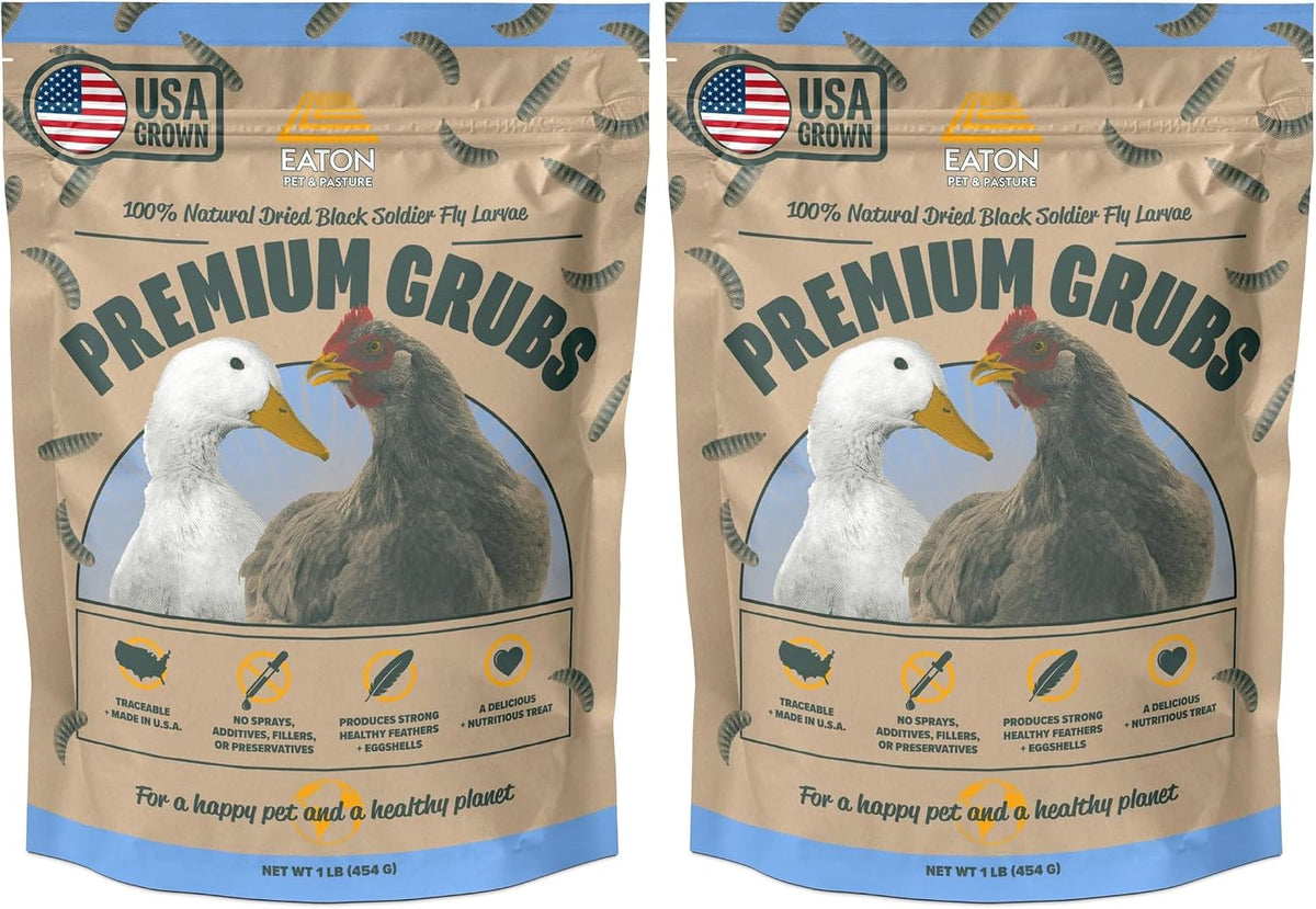 Eaton Pet and Pasture Premium Grubs, USA Grown Dried Black Soldier Fly Larvae, High Calcium Treat for Chickens, Ducks, Wild Birds (5 LB) - Image 9