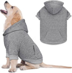Dog Sweaters for Medium Dogs,Dog Hoodie Sweater Solid Soft Brushed Fleece Pet Clothes Pet Hoodie Sweatshirt with Pocket(Grey-M) - Image 13