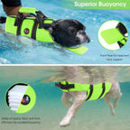 Adjustable dog water vest with rescue handle and leash