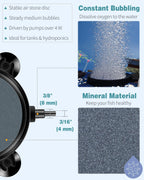 Pawfly air stone placed inside a hydroponics DWC reservoir