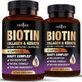 NEW AGE Biotin Collagen Keratin Hyaluronic Acid 90 capsules bottle front view showing product labels