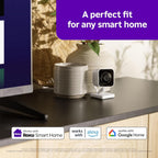 Roku indoor camera mounted on a shelf