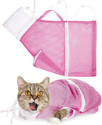 Full length view of the Shappy cat restraint bag laid flat