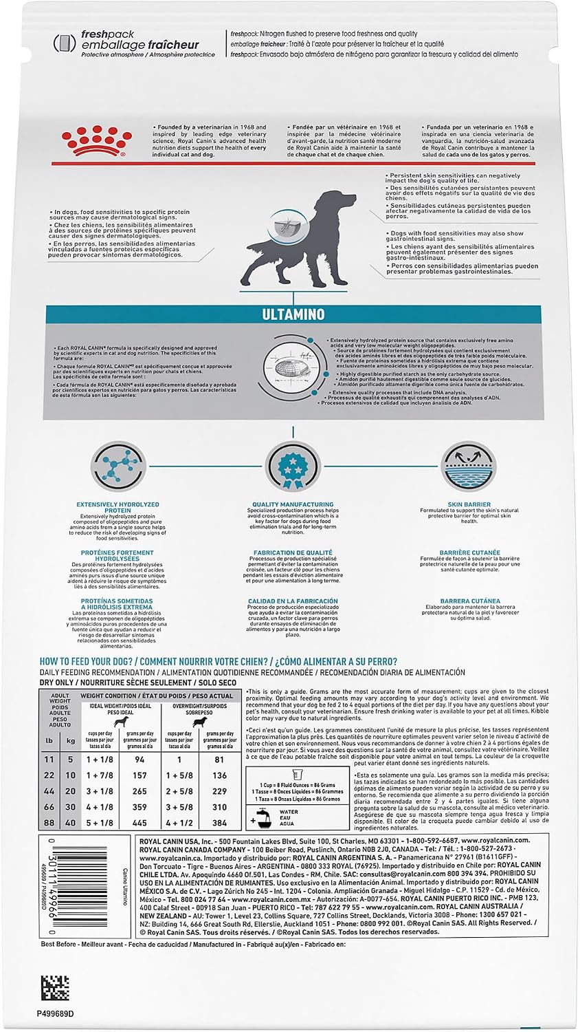 Hydrolyzed protein formula dry dog food for severe skin allergies