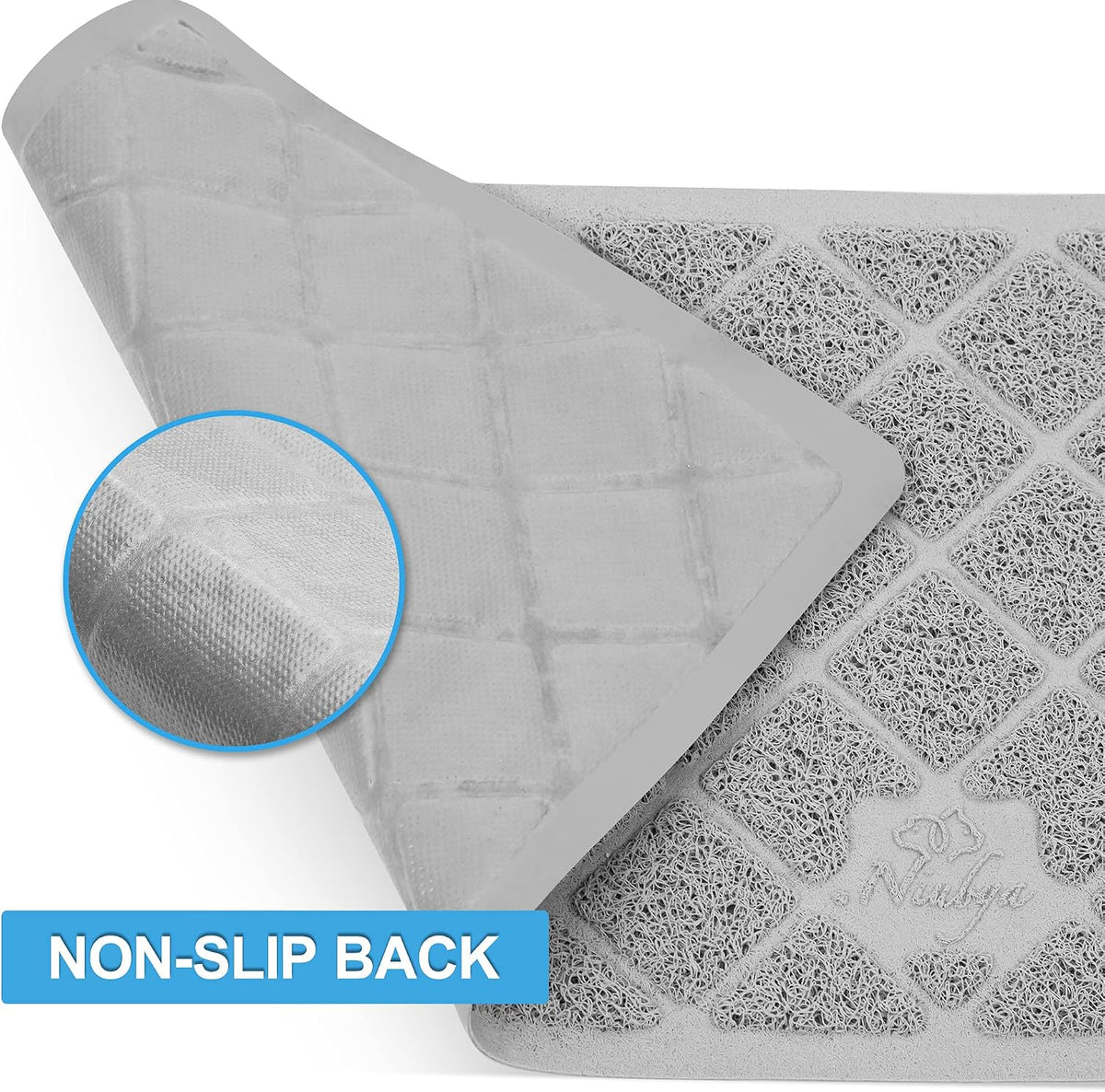 Niubya cat litter mat being rinsed with water for easy cleaning