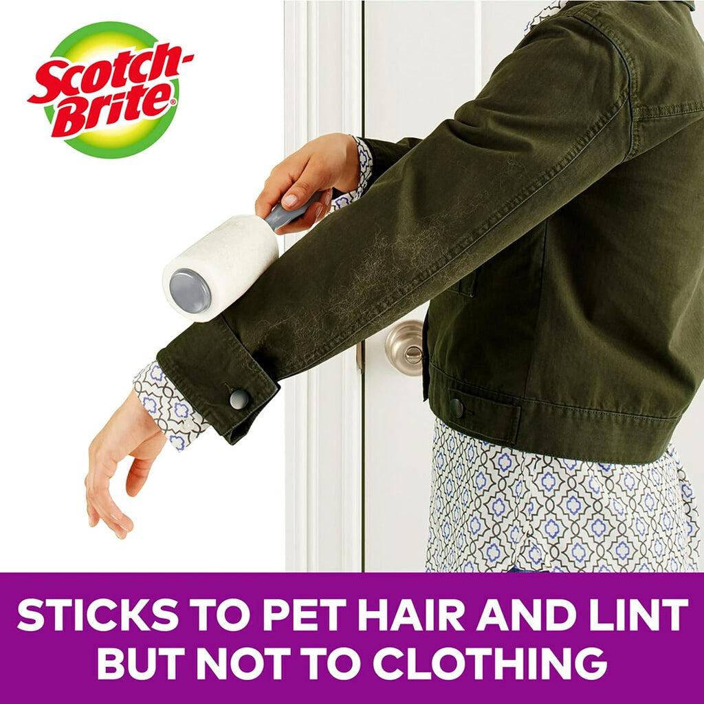Scotch-Brite Pet Extra Sticky Lint Rollers 4 Rollers 48 Sheets Per Roller 192 Sheets Total - Image 3