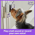 Hunger for Words Talking Pet Doorbell packaging detailing the speech therapist design