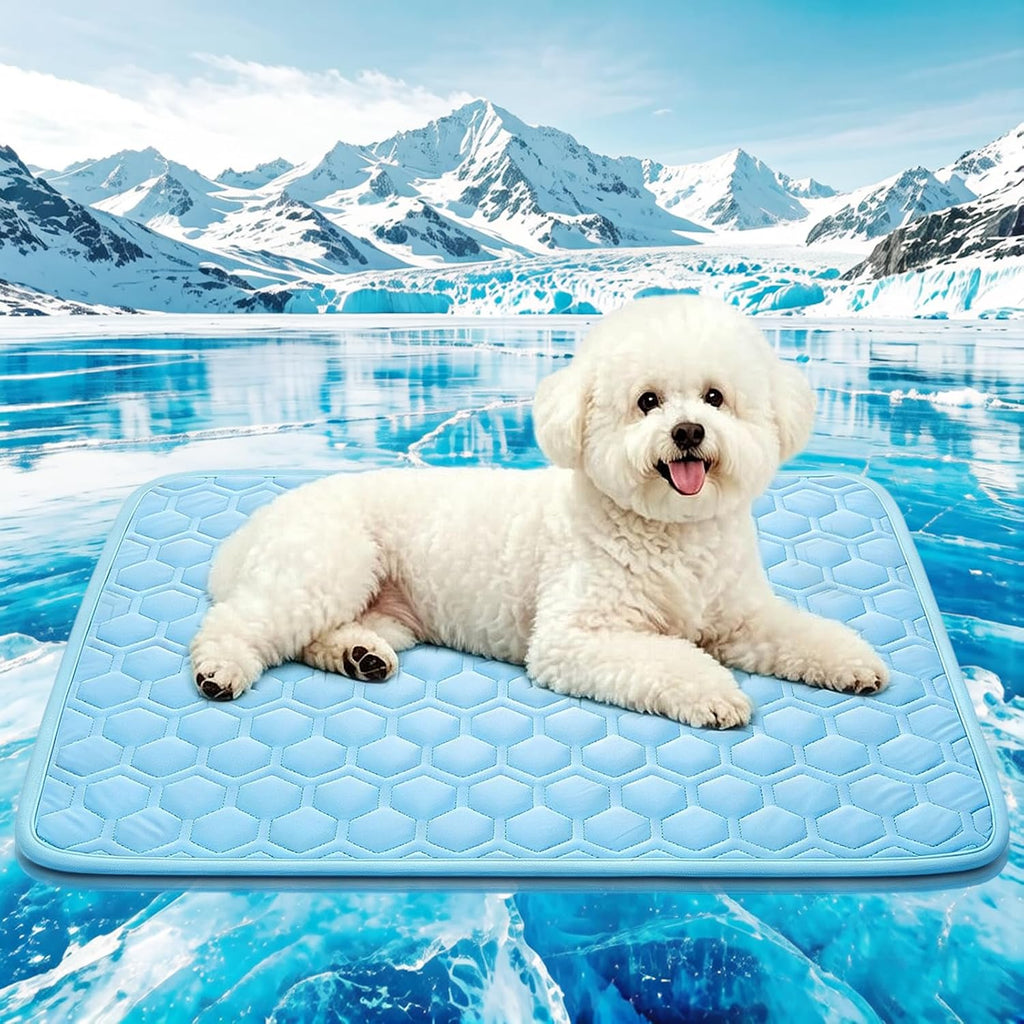 Mannice upgraded self cooling mat for dogs front view indoor pet bed pad