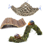 HERCCOCCI Hermit Crab Accessories, Hermit Crab Toys Flexible Climbing Bridge Reptile Hammock Habitat Decor for Hermit Crabs Leopard Geckos Crested Tortoise Snake - Image 1