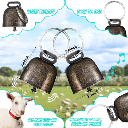 Patelai anti lost copper grazing bells showing the heavy duty attachment and traditional bronze design.
