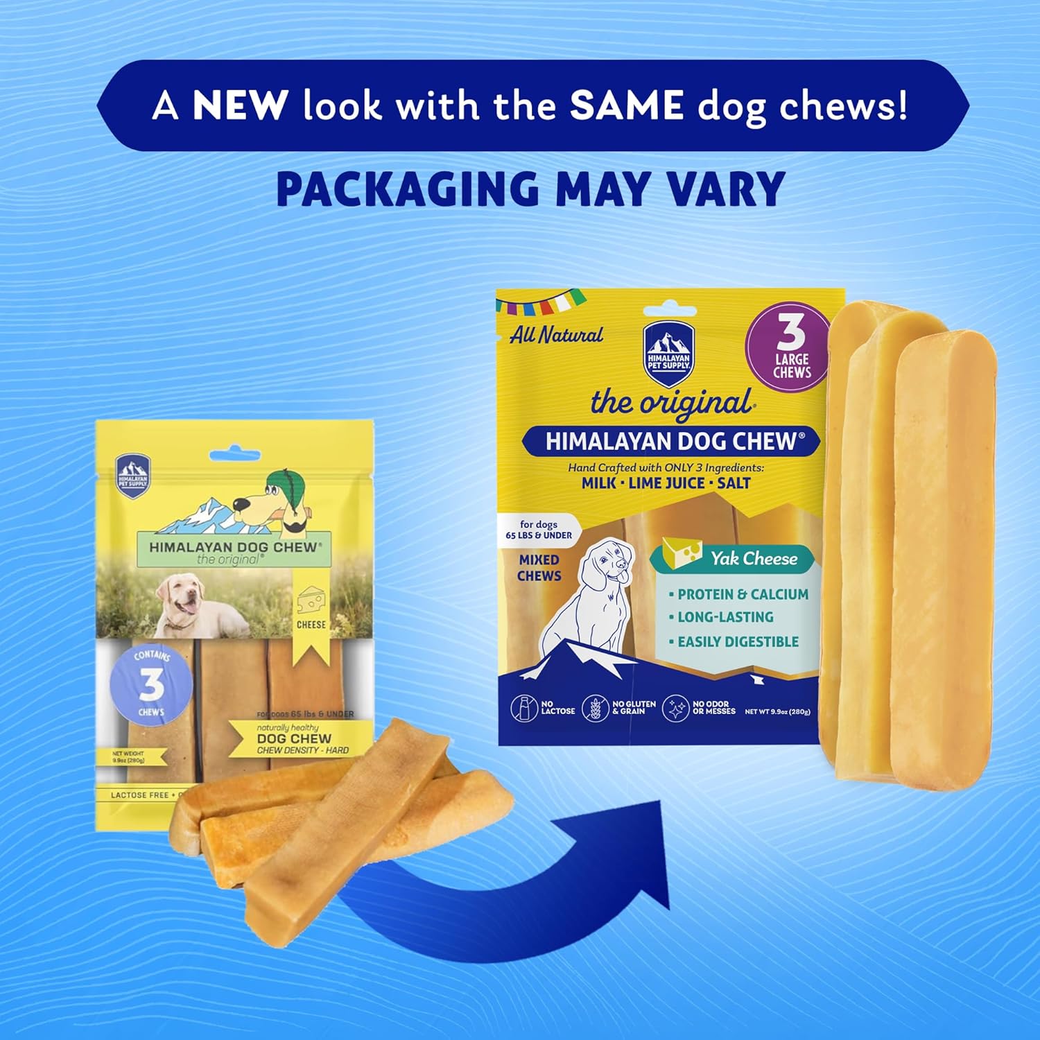 Premium quality hard smoked cheese chew from Himalayan Pet Supply placed on a clean background