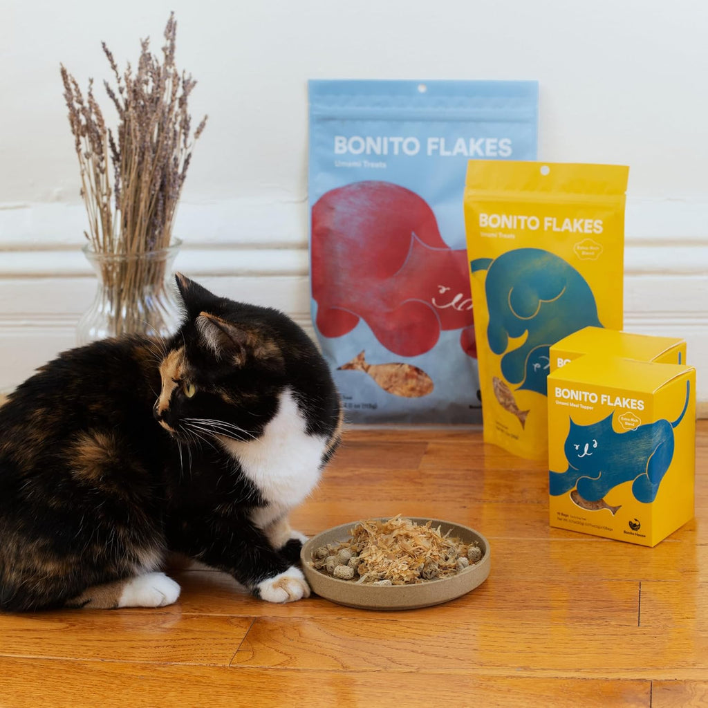 Meal Topper Bonito Flakes for Cats & Dogs - 100% Wild-Caught, High-Protein, All-Natural Topper - No Additive, Grain-Free - Extra Rich Blend - 10 Bags Total, 0.7oz - Image 9
