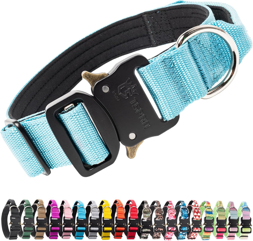 TSPRO Premium Dog Collars Tactical Dog Collar with Handle and Heavy Duty Quick-Release Metal Buckle Durable Thick and Adjustable for Medium to Large Dogs (Orange L) - Image 9