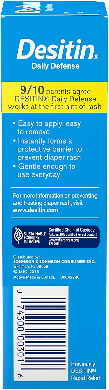 Desitin Daily Defense Baby Diaper Rash Cream with Zinc Oxide to Treat, Relieve & Prevent diaper rash, 4 oz - Image 5
