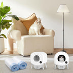 Tear resistant automatic self cleaning litter box liners two roll pack