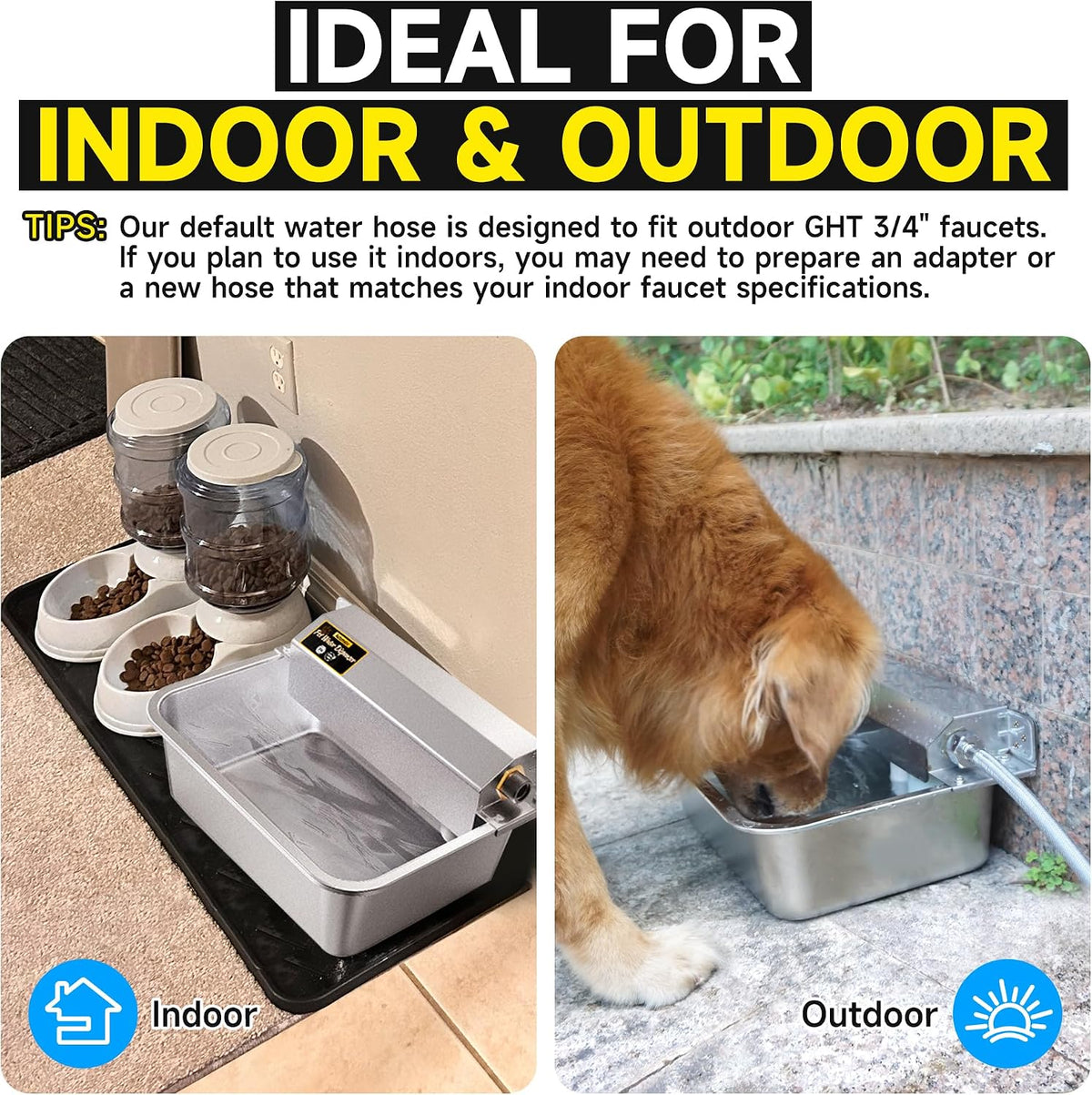 PETSOLON premium food grade 304 stainless steel auto refill bowl