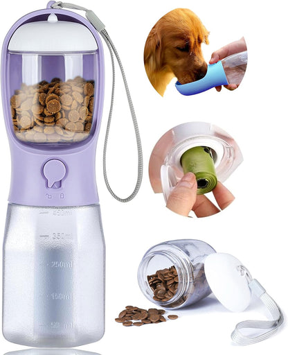 Dog Water Bottle with Food Container, Portable Pet Dog Water Dispenser for Outdoor Walking,Hiking,Travel,Puppy Essentials,Puppy Supplies,Replaceable Waste Bags - Image 13