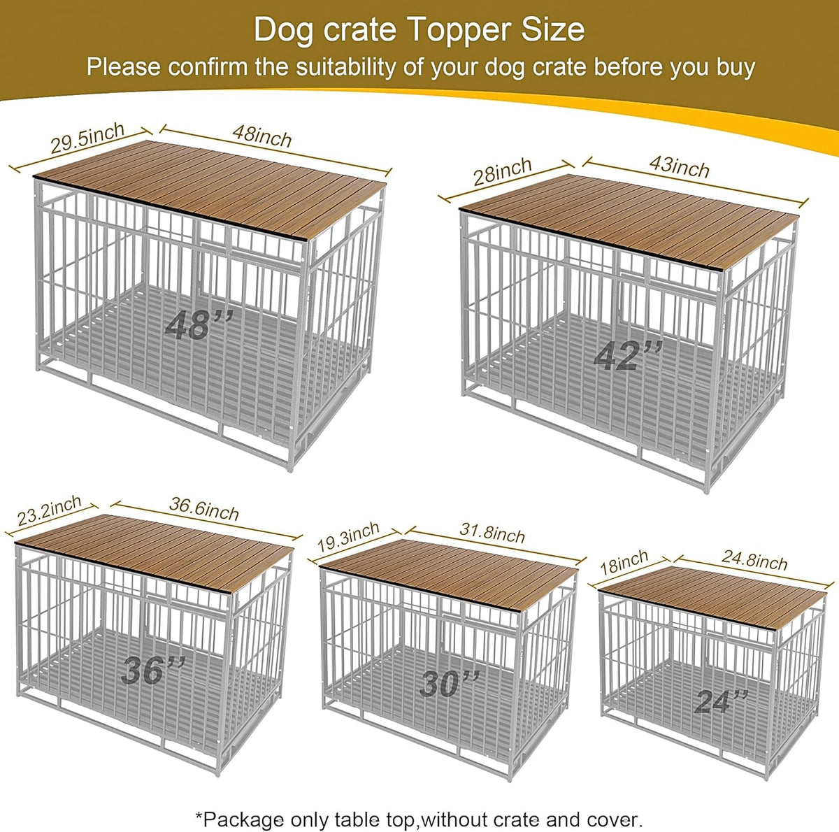 Space saving foldable dog crate topper platform for modern Indian pet homes