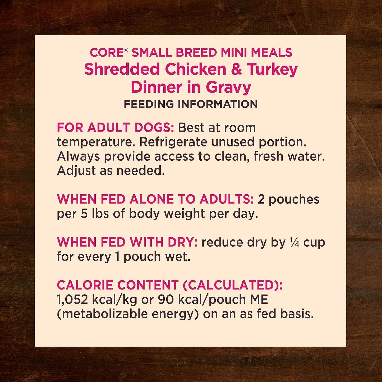 Wellness CORE Small Breed Mini Meals Shredded in Gravy Adult Wet Dog Food, Grain Free, Natural, Chicken and Turkey Dinner Recipe, 3 oz, Pack of 12 Pouches - Image 9