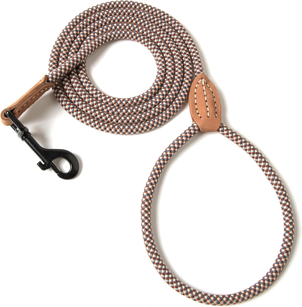 Mile High Life Rope Leash with Genuine Leather Connection, 6 FT/5 FT/4 FT, Heavy Duty Leash for Medium & Large Dogs (Brown, 48 Inch) - Image 11