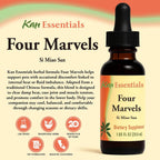 Kan Herb Four Marvels amber glass bottle and dropper cap
