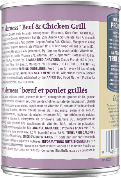Blue Buffalo grain free high protein canned dog food pack of twelve