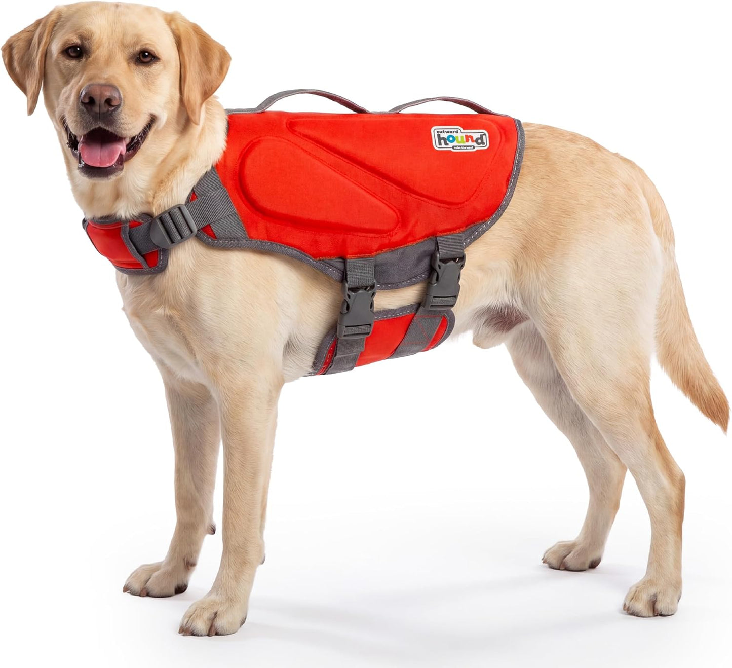 Outward Hound Dawson Swim Red Dog Life Jacket, Medium - Image 12