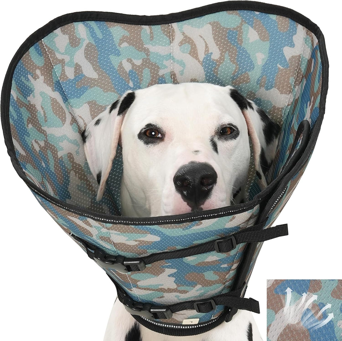 Avont 2026 Upgraded Dog Recovery Collar, Breathable Mesh Elizabethan Collar - Soft Dog Cone Alternative After Surgery to Stop Licking, Foldable/Adjustable/Secure-Fit for Medium Large Dogs, Avocado (L - Image 9