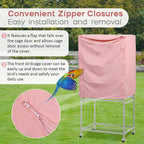Windproof polyester bird enclosure protector detail