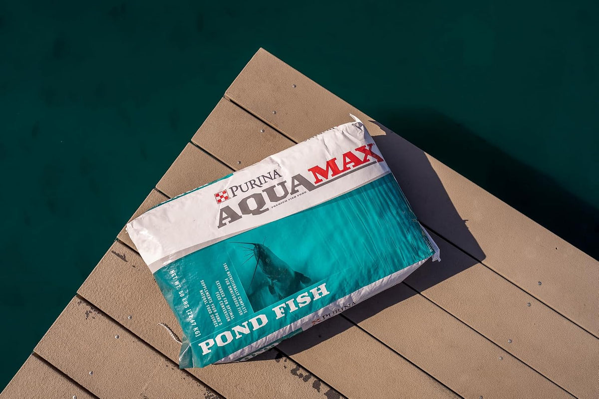 Purina AquaMax Pond Fish Food 50 Pound Bag Front View