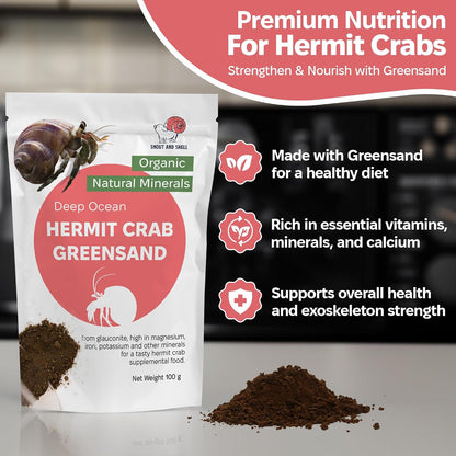 Hermit crab molting support mineral powder packaging