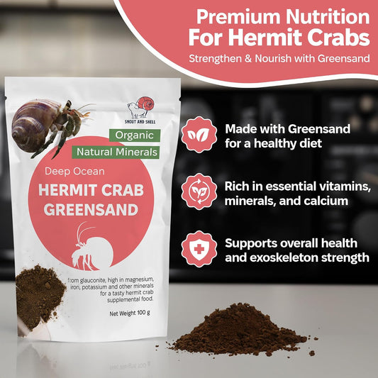 Hermit crab molting support mineral powder packaging