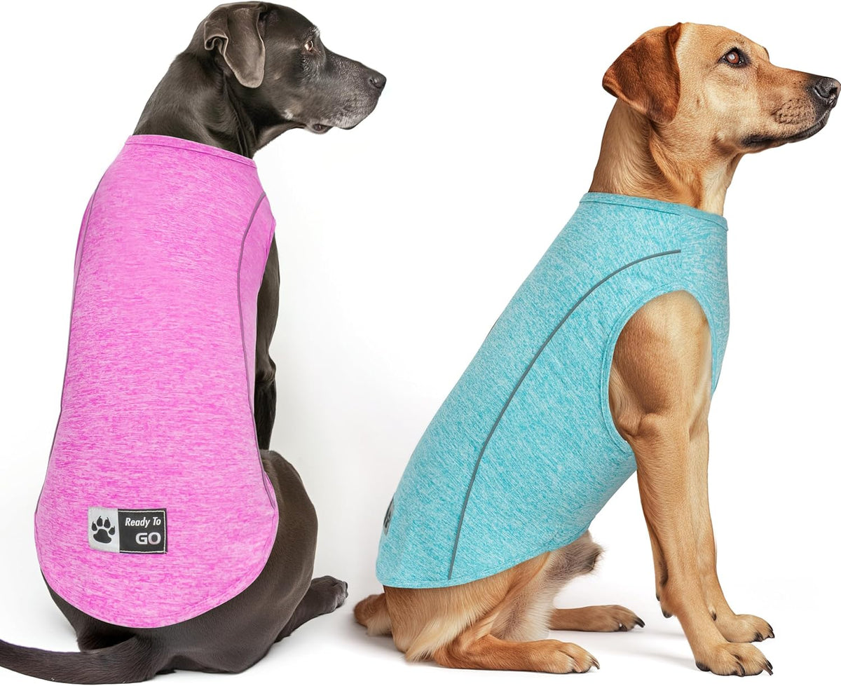 KYEESE Reflective Dog Shirt, Lightweight Sun Protection Dog T Shirts for Small Dogs Boy, Breathable Sleeveless Pet Tank Top High Visibility Summer Dogs Clothes for Night Walking Outdoor, Blue, M - Image 9