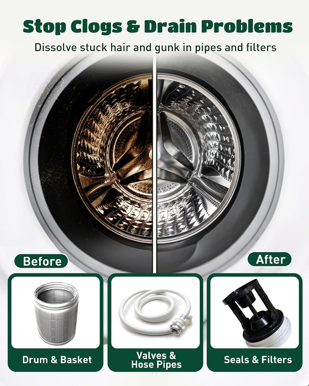 Pet hair dissolver powder for laundry