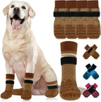 Kuoser Non Slip Dog Socks for Hardwood Floors, 4Pack Anti-Slip Dog Grippy Socks to Prevent Licking Paws, Dogs Booties Paw Protectors with Double-Sided Traction for Small Medium Large Senior Dogs, XS - Image 15
