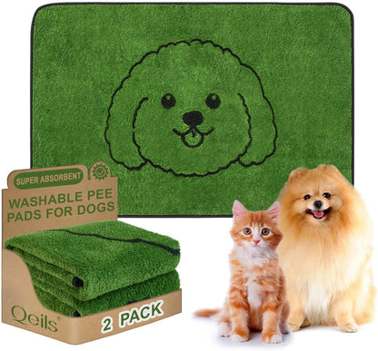 Qeils Reusable Puppy Pads, Washable Pee Pads for Dogs 2 Pack Durable Absorbent Leakproof Dog Training Pads for Home or Travel, Non-Slip Wee Wee Pads Potty Pads 18"x24" - Image 15