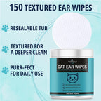 Professional cat ear care wipes by Noveha