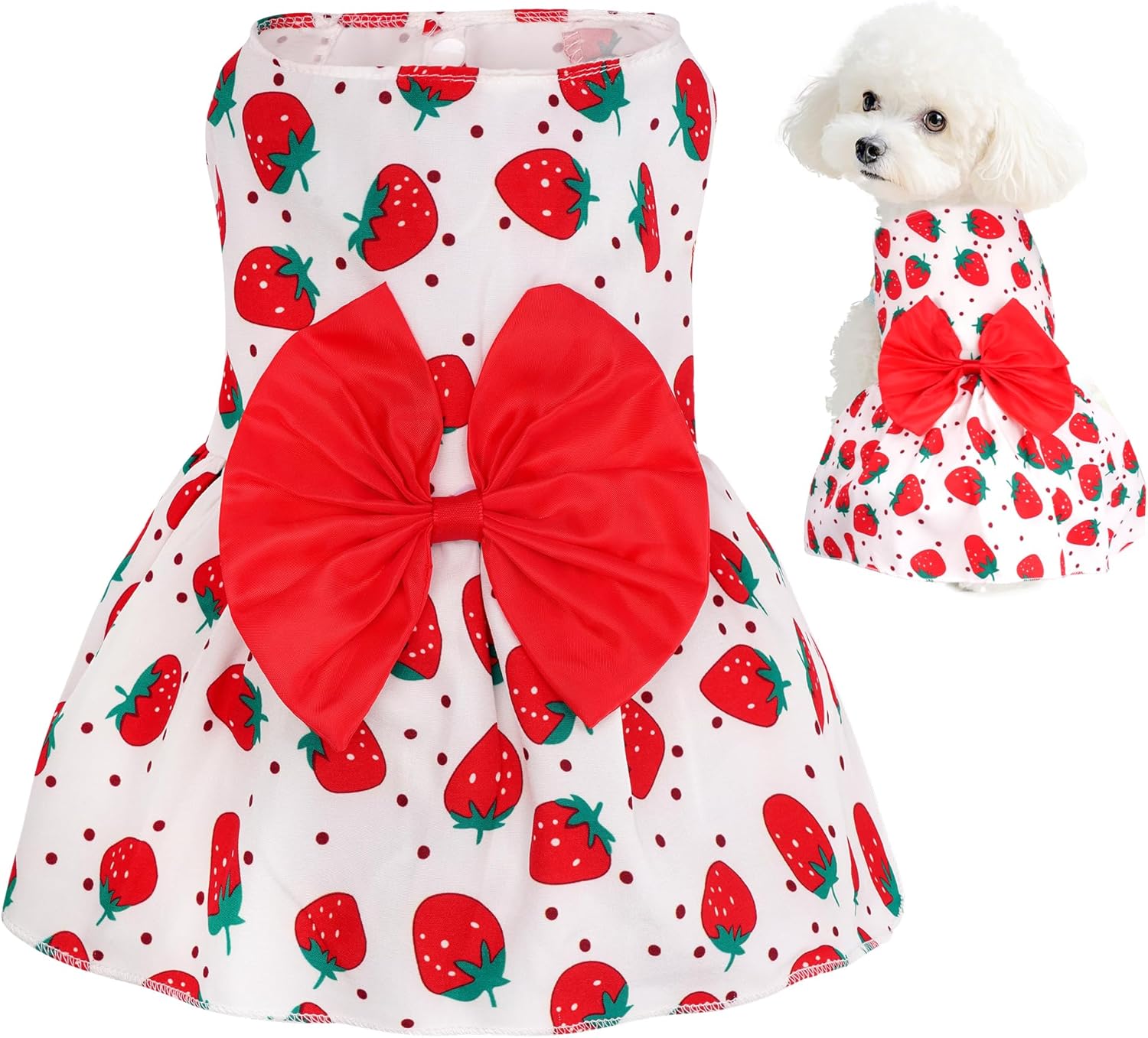 choyaxo Floral Dog Dress Cute Dog Skirt Pet Dress Summer Pet Clothes for Puppy Small Cats - Image 9