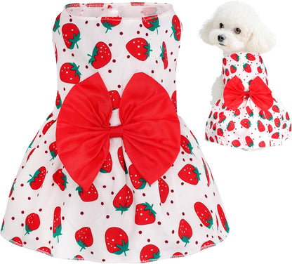 choyaxo Floral Dog Dress Cute Dog Skirt Pet Dress Summer Pet Clothes for Puppy Small Cats - Image 9