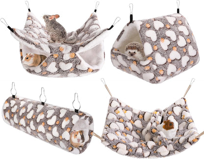 MCEAST small pet cage accessories set front view hanging hammock for hamsters