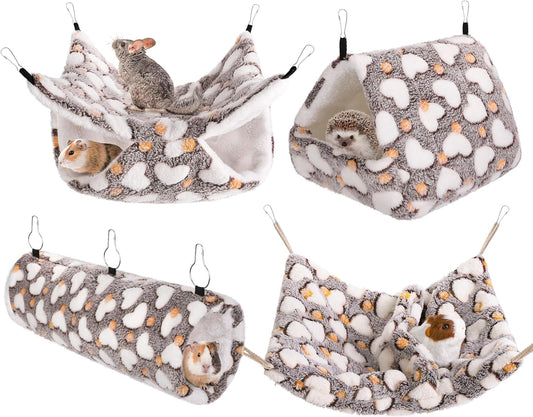 MCEAST small pet cage accessories set front view hanging hammock for hamsters